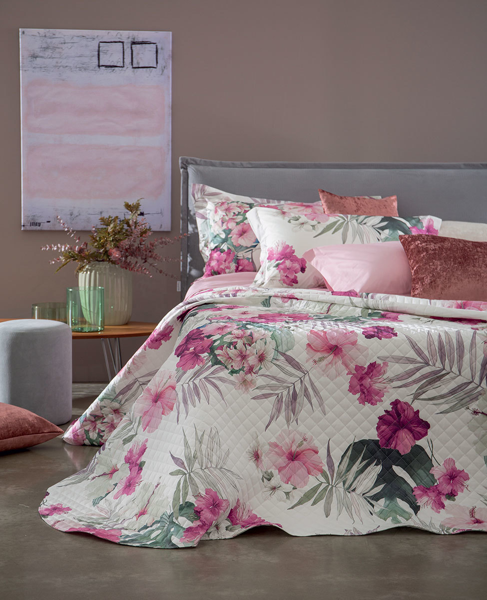 Bedspread Hibiscus double bed
