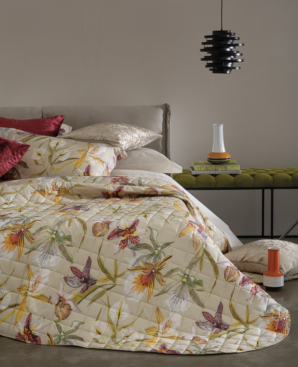 Bedspread Orchidea queen bed